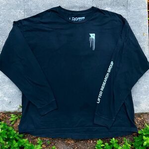 LRG Y2K Streetwear L/S Paint Drip Tree Logo T-Shirt Black White Men's Size 3XL